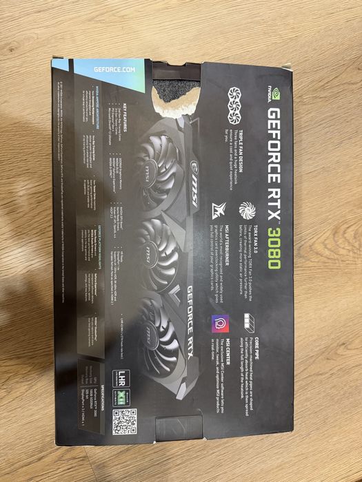 Відеокарта rtx MSI Ventus 3x plus 3080 10GB GDDR6X