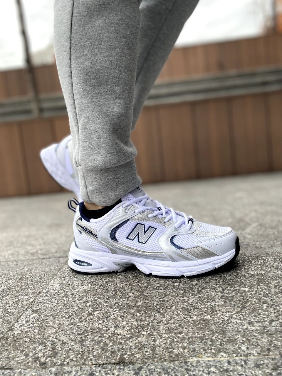 Стильні кросівки New Balance White & Blue