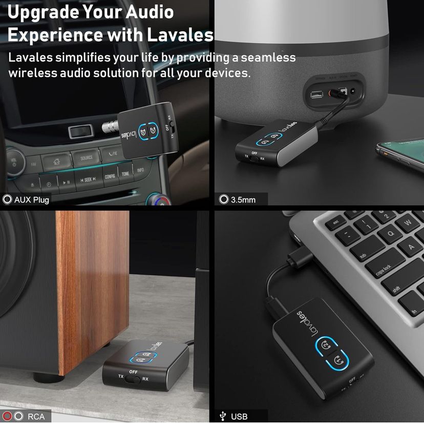 Adapter audio Lavales Bluetooth 5.3