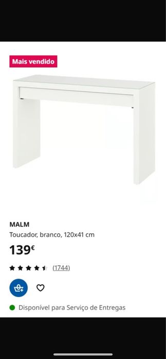MALM Toucador branco