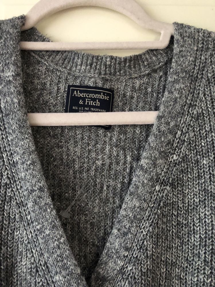 Sweter damski Abercrombie & Fitch L 50% bawełna , szary