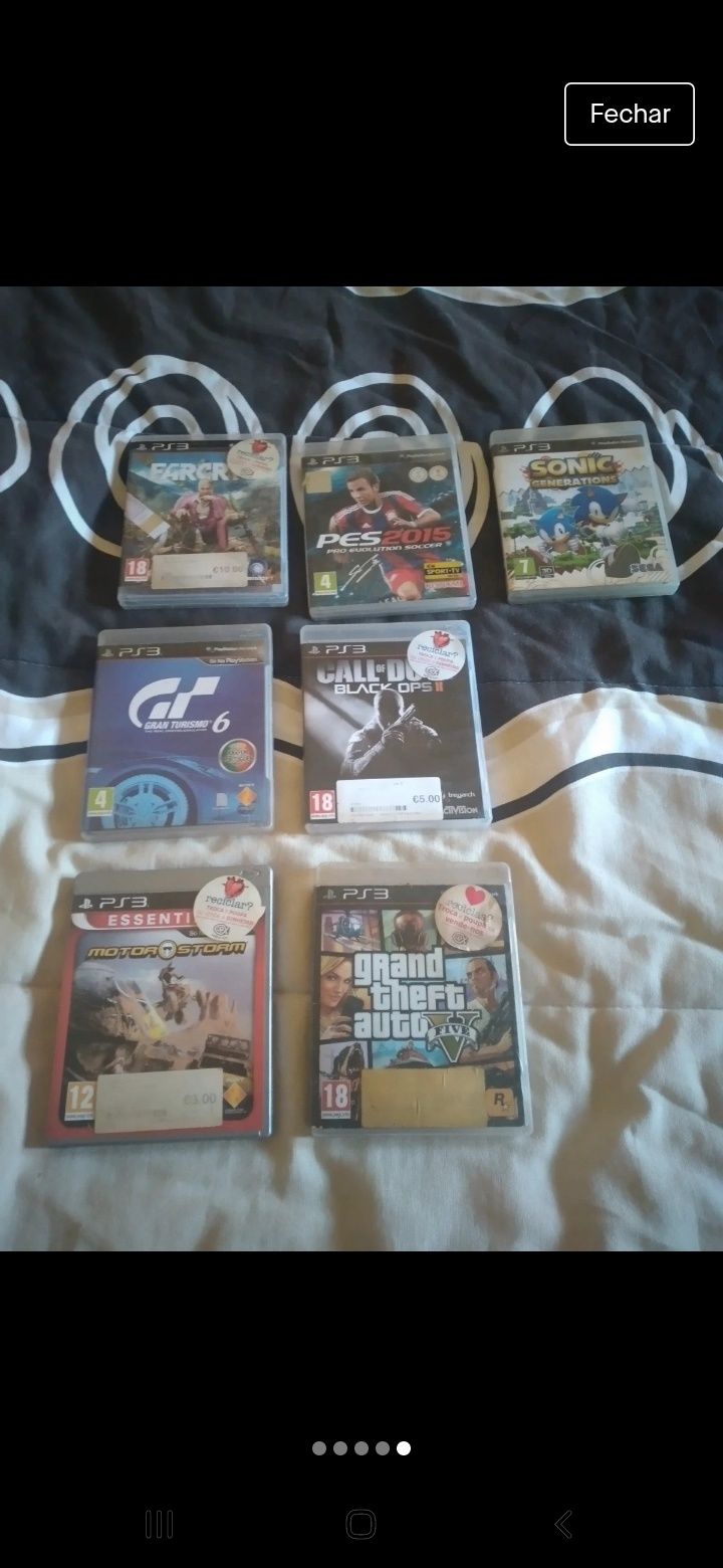 Vendo PS3 em muito bom estado com 13 jogos+televisão com comando