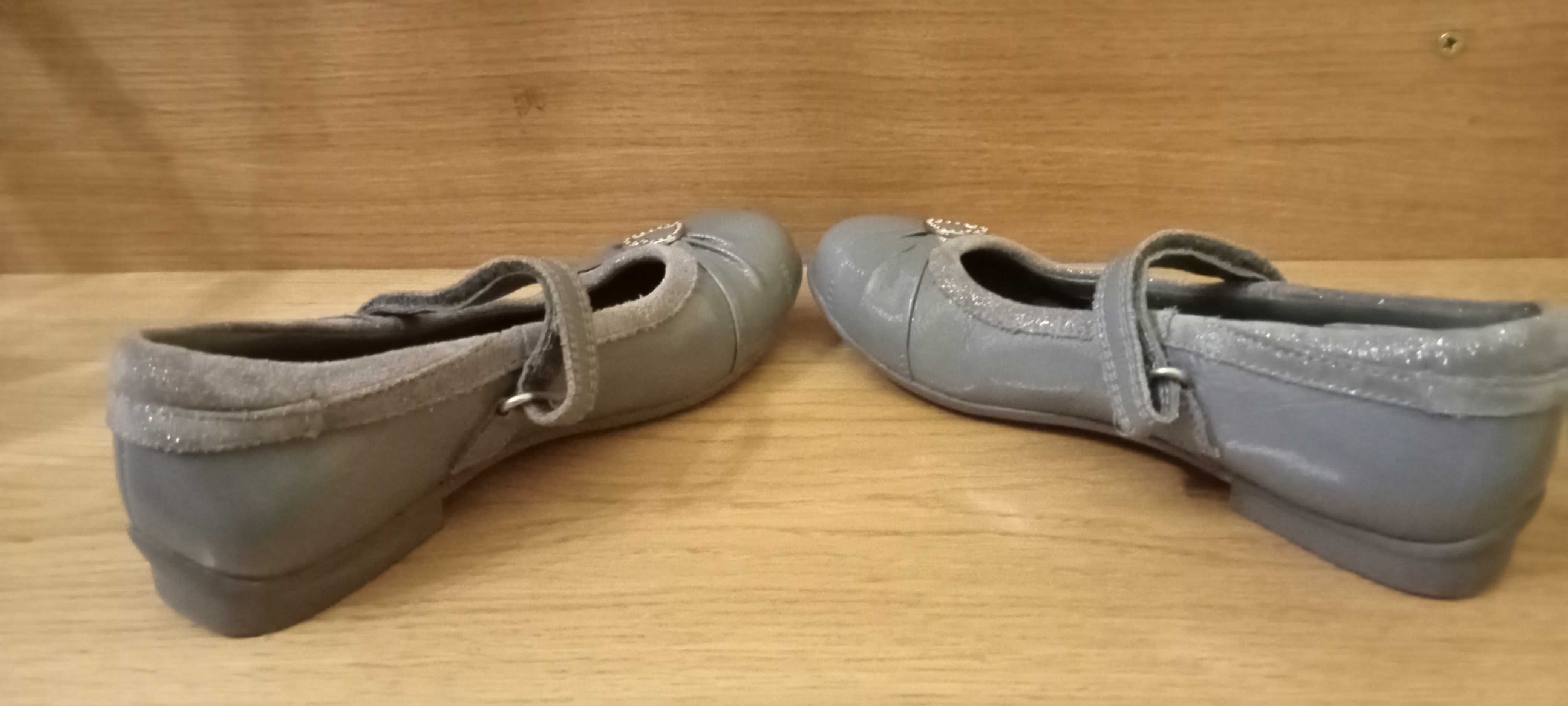 Jak nowe firmowe Clarks 33 skóra baleriny pantofelki dla dziewczynki