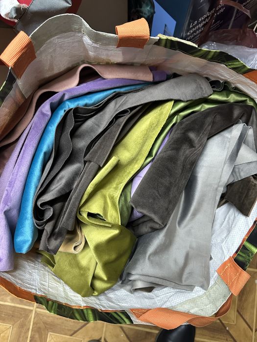 Тканина бархат велюр відрізки