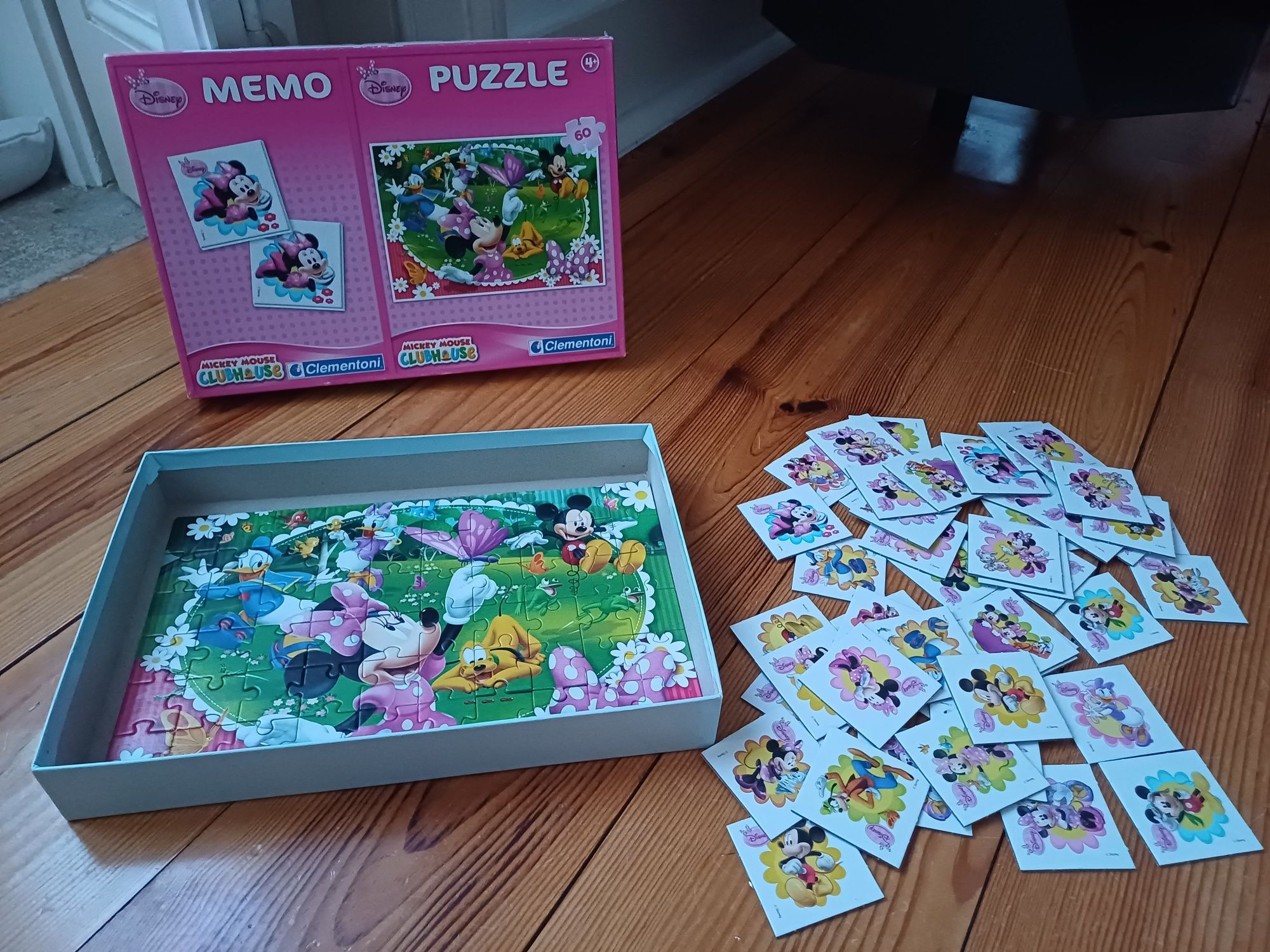 Memo + Puzzle 60 peças da Minnie Mouse da marca Clementoni