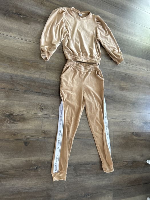 Dres komplet dresowy magmac queen bufki bluza spodnie xs s