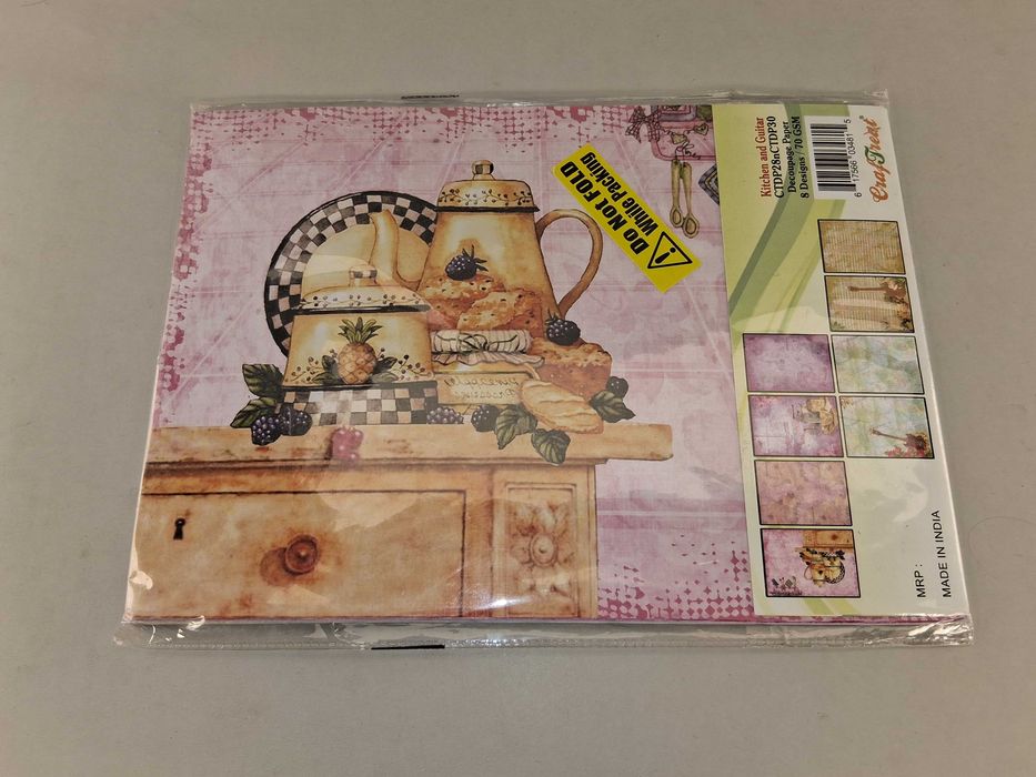 N112 Papier Do Decoupage Zestaw 8 Wzorów 70 GSM Scrapbooking CrafTreat