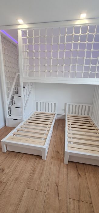 Antresola łóżko drewniane piętrowe +2 łóżka