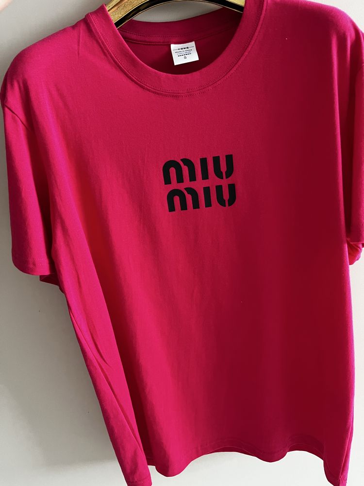 Футболка MiuMiu рожева