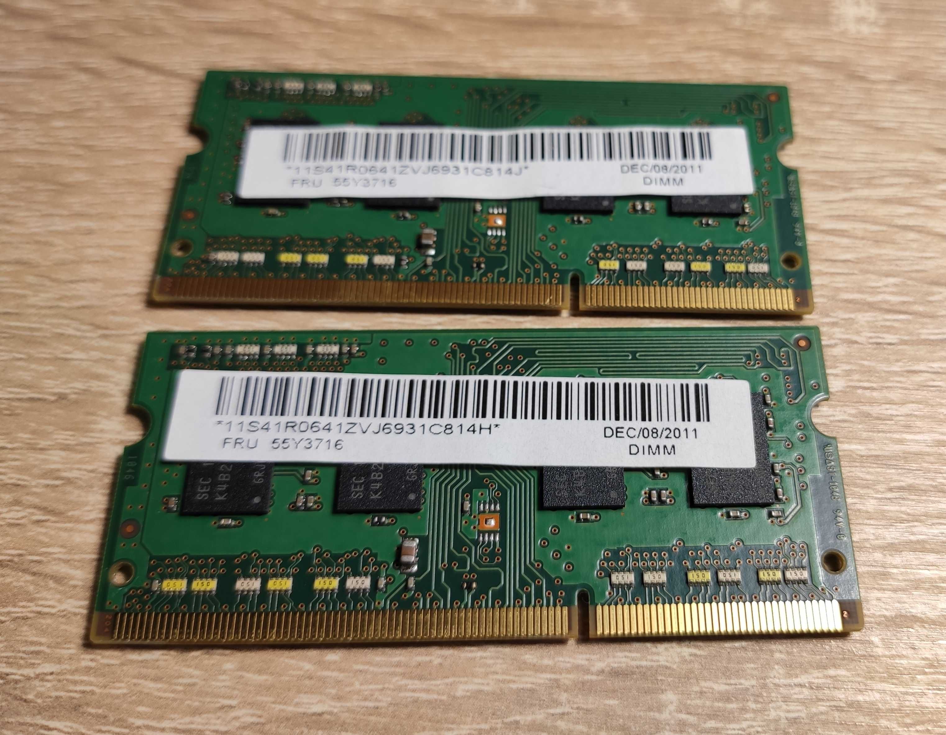 4gb ddr3 Samsung 1333mhz Ноутбучна (комплект 2+2)