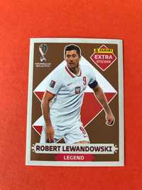 Extra Sticker Robert Lewandowski Base e Bronze Mundial Qatar 2022