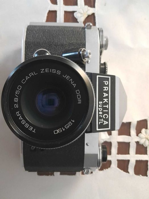 Praktica Super Tl + Tessar Carl Zeiss 2,8/50 zabytek z NRD piękny stan