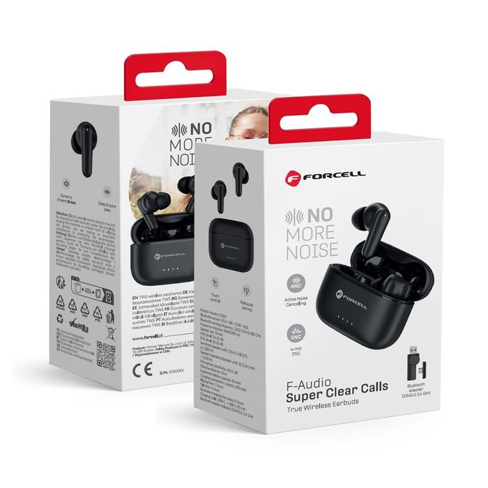 Słuchawki bezprzewodowe douszne Forcell F-Audio Super Clear Calls ANC
