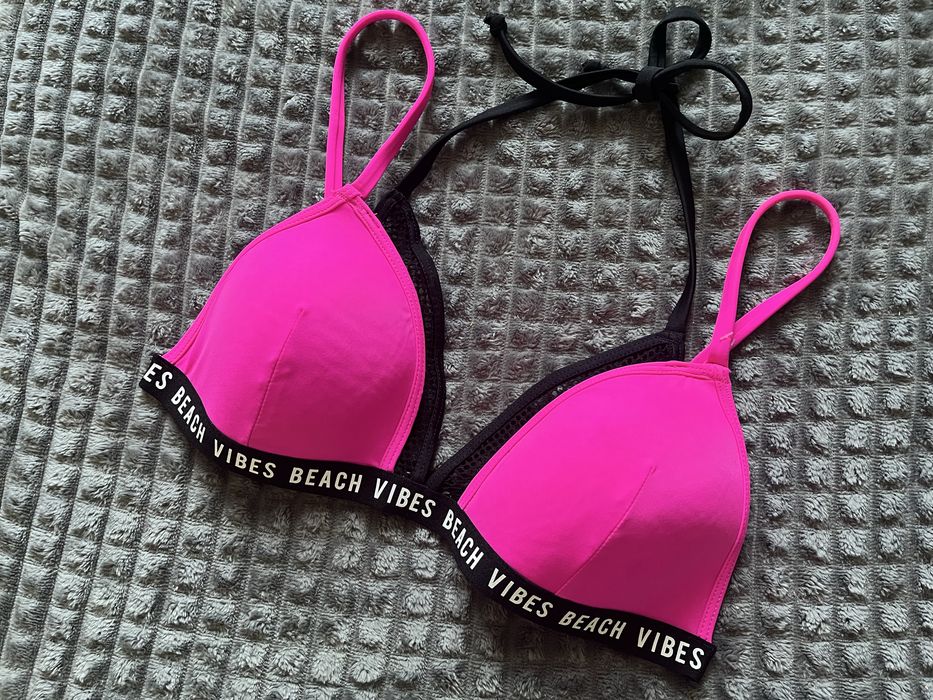 Ensored kostium kąpielowy góra biustonosz M/L róż napisy