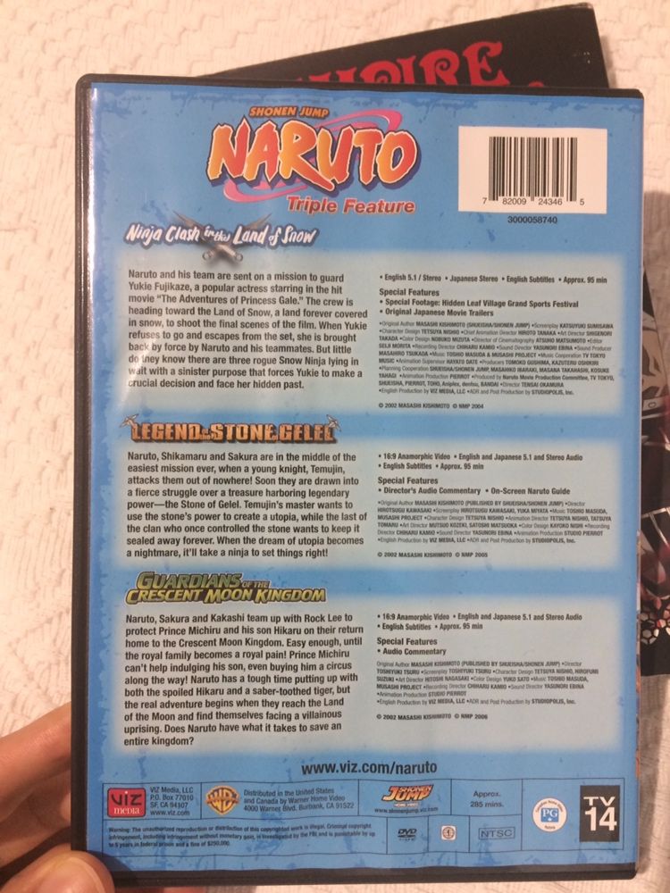 DVDs Filmes Naruto e Anime Vampire Knight