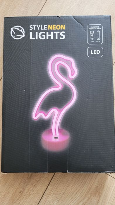 lampka noeon led Manta flaming