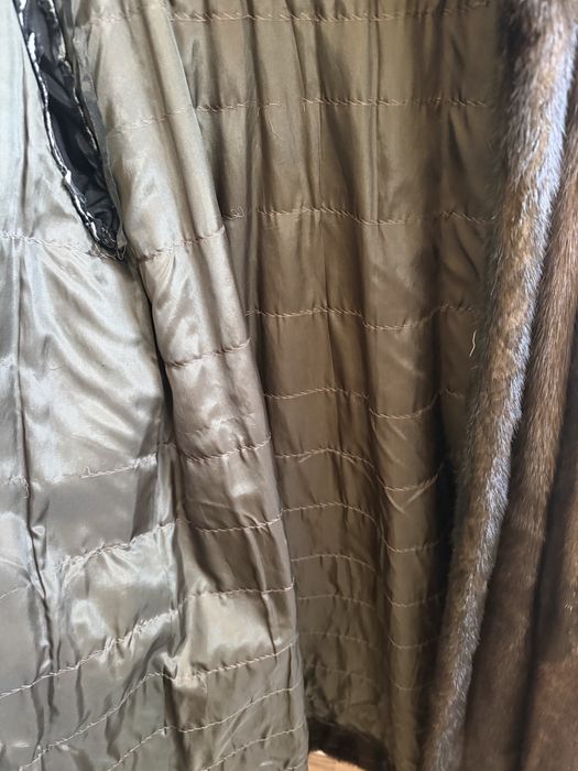 Casaco de vison genuino castanho