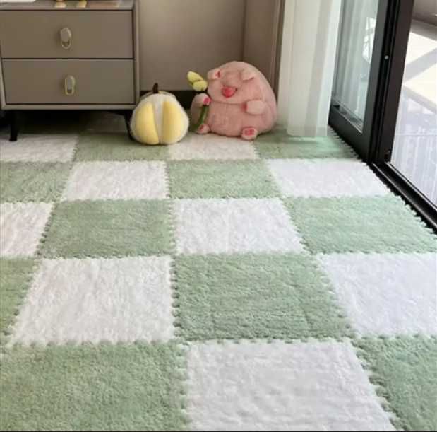 Пазл плюшевий Коврик з ворсом м'яка підлога килимок пазл