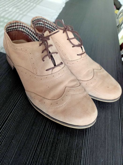 Oksfordki jazzówki skóra zapato cappuccino r. 38