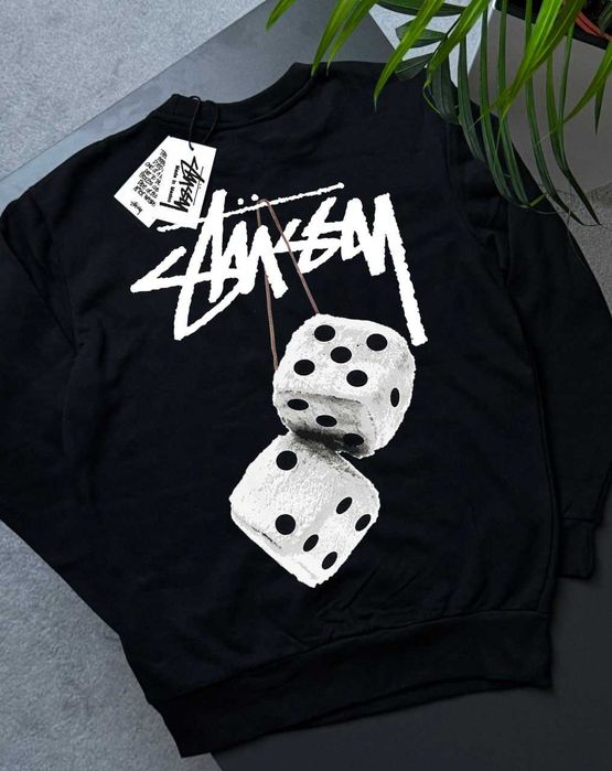 Черный свитшот Stussy • Money Angel • XS S M L XL