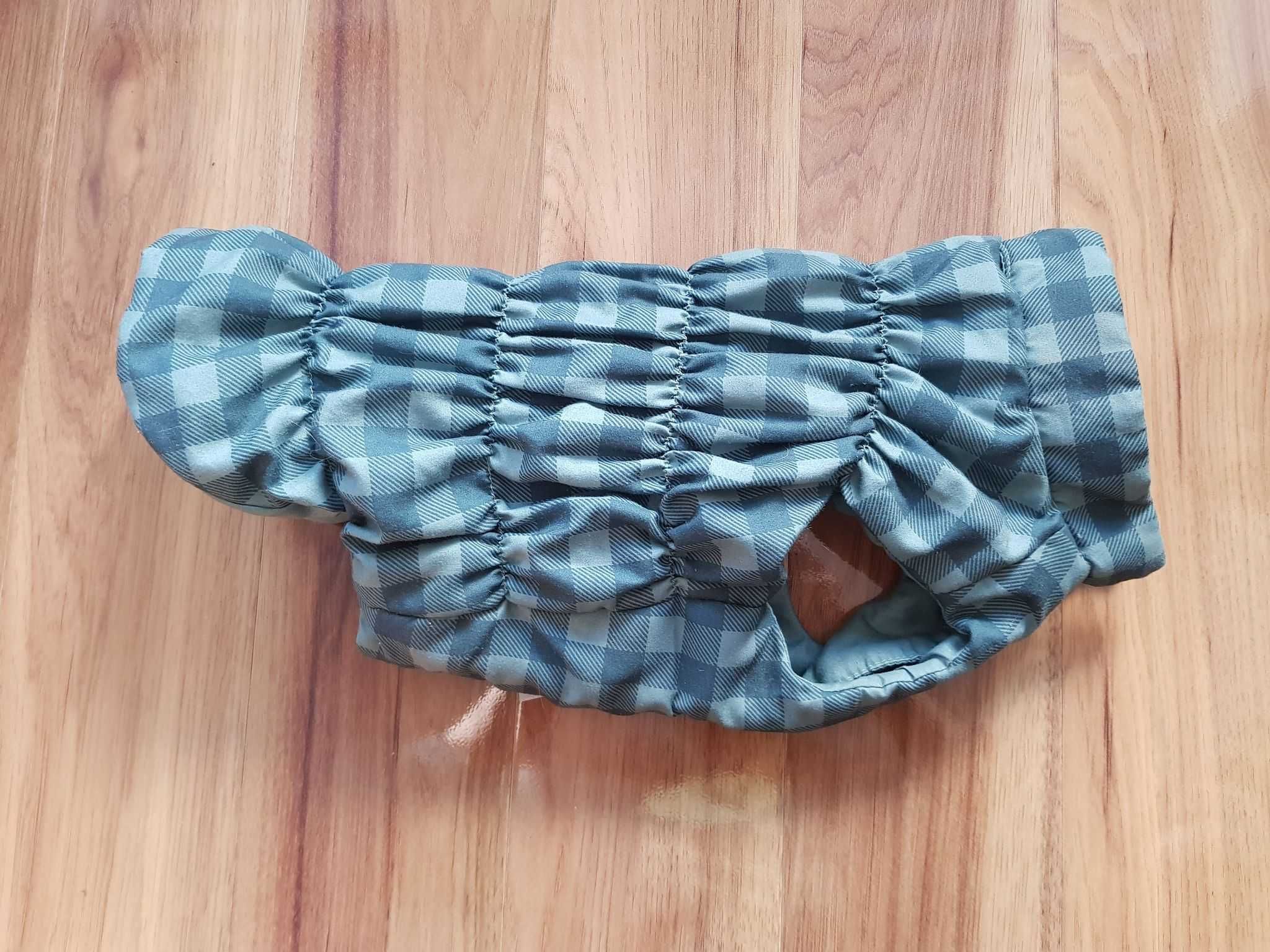 Dwustronne ubranko dla psa kota w kratkę Primark M 36cm ubranie