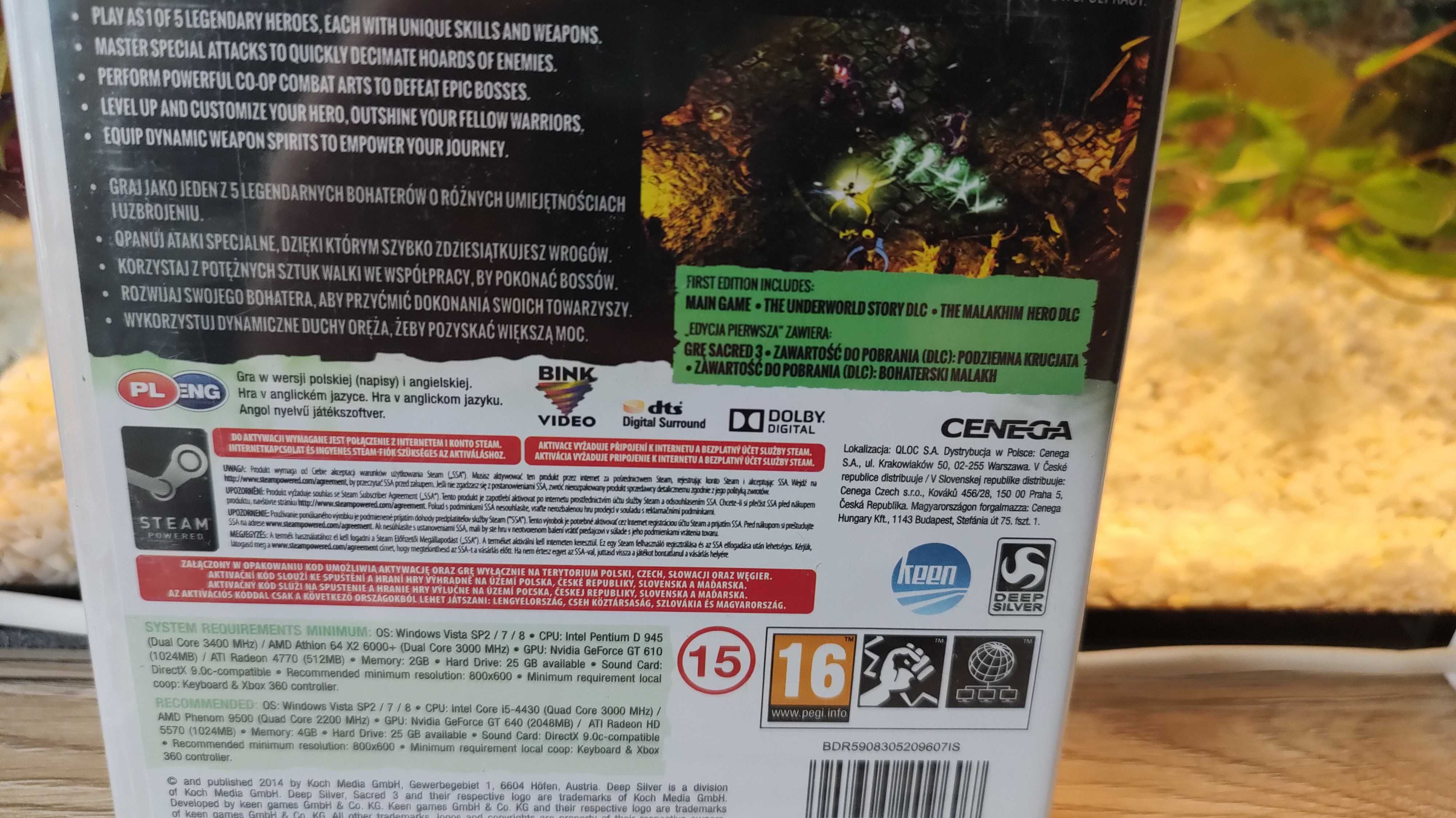 Sacred 3 First Edition Gra PC Nowa, w folii pl