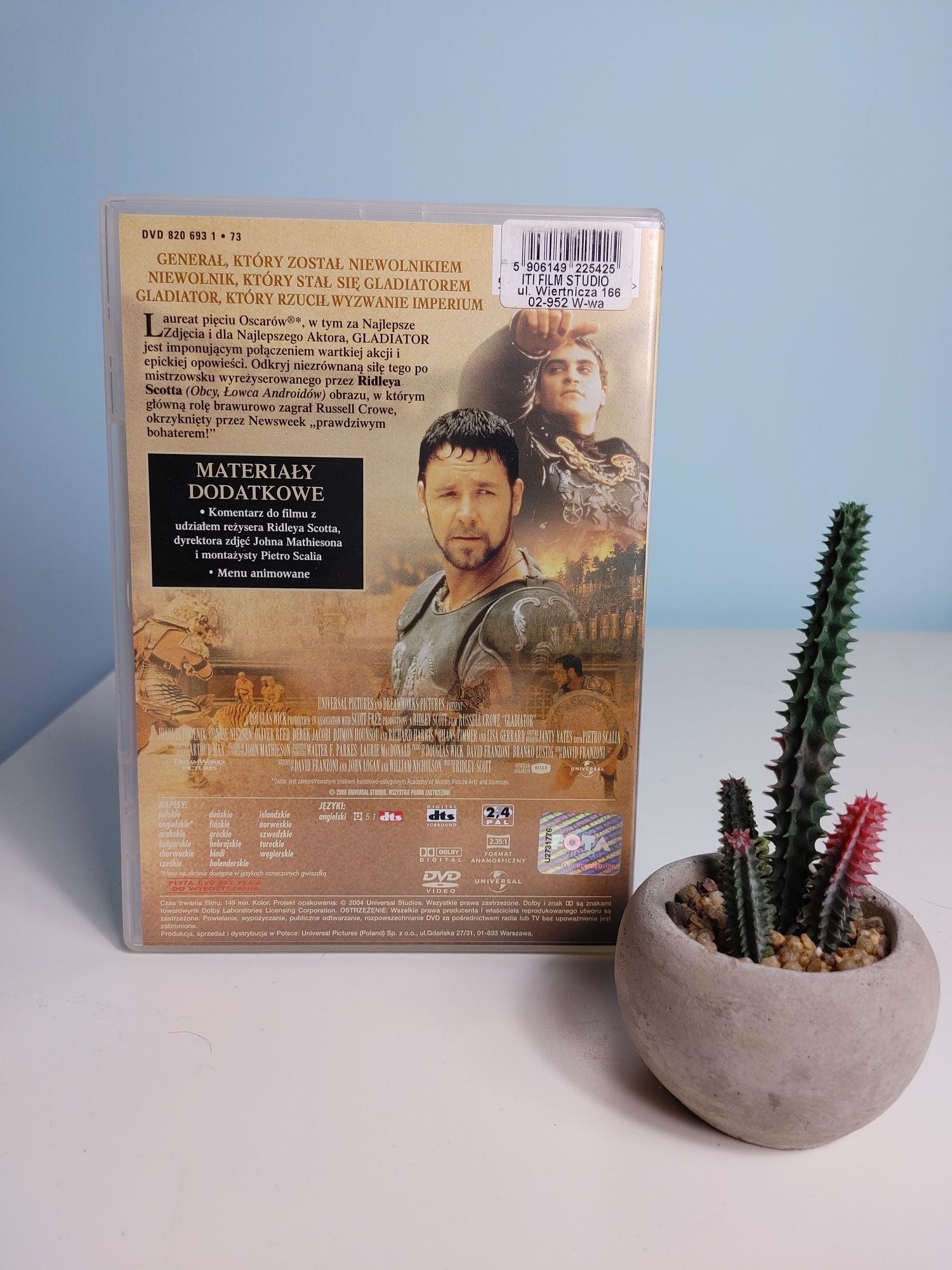 Film dvd Ridley Scott Gladiator polskie napisy Russell Crowe klasyka
