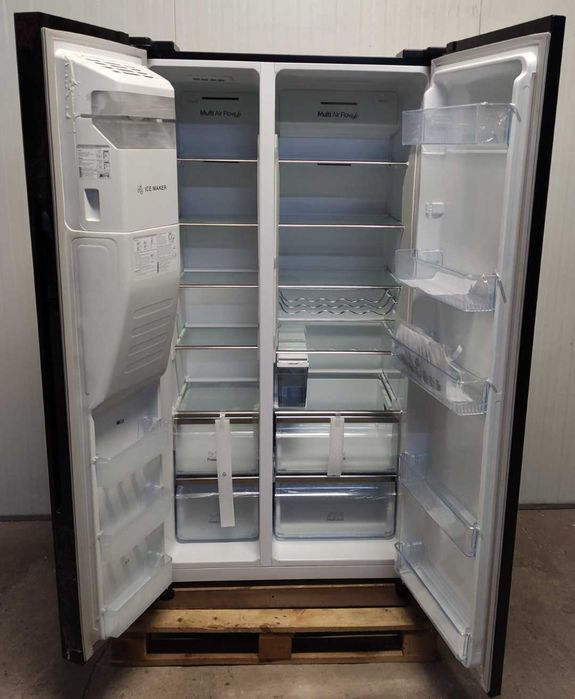 Lodówka Hisense RS694N4GBE SidebySide NoFrost Kostkarka OUTLET 1JG2