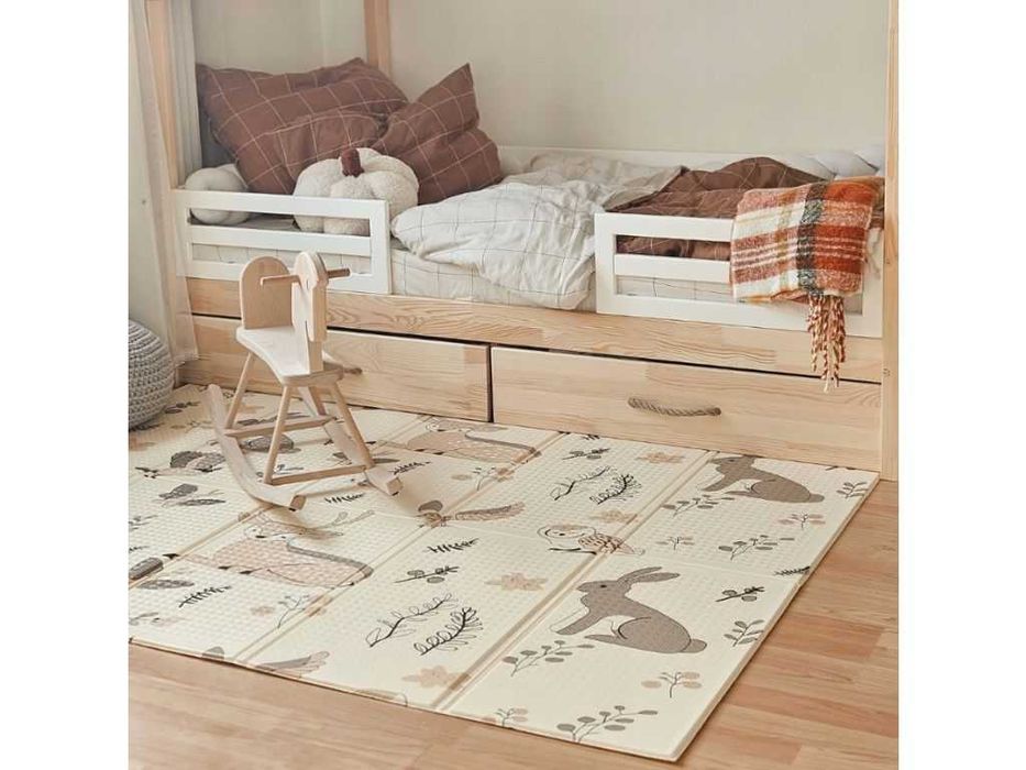 Dwustronna mata piankowa duża 180x120cm składana gruba 1cm