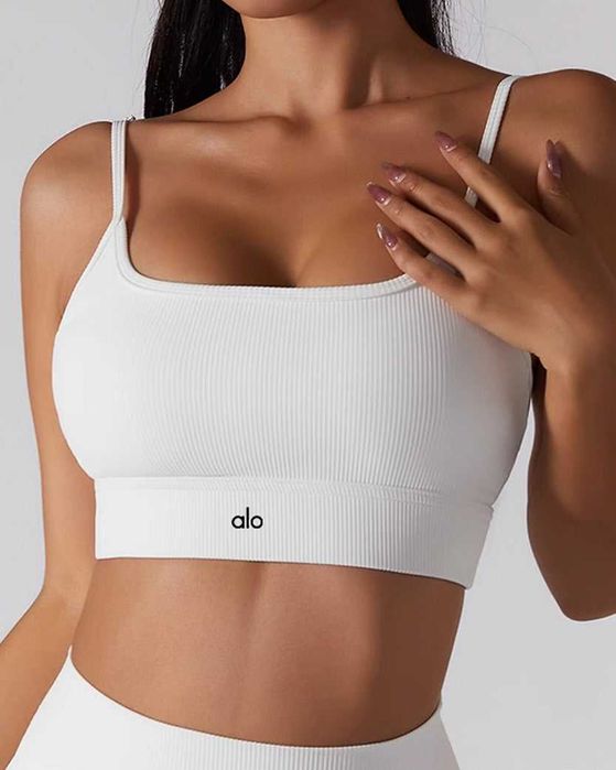 Топ Alo Yoga Ribbed Top White