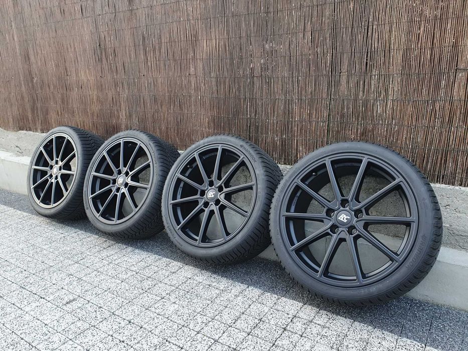 4x Koła 19-stki Audi A5 Brock 255/35/19 Hankook 7,5m 2021r czarny mat!