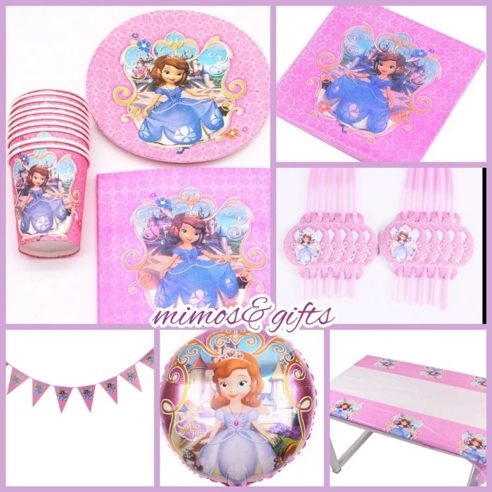 Kit aniversário 52 peças Princesa Sofia novo