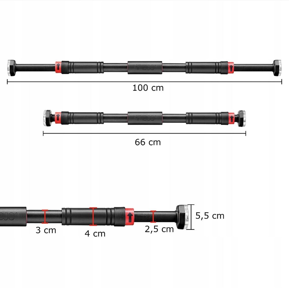 Drążek Wielofunkcyjny 4FIZJO 66-100 cm Rozporowy