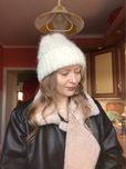 Czapka na drutach handmade alpaka i wełna merynosa Kolory do wyboru