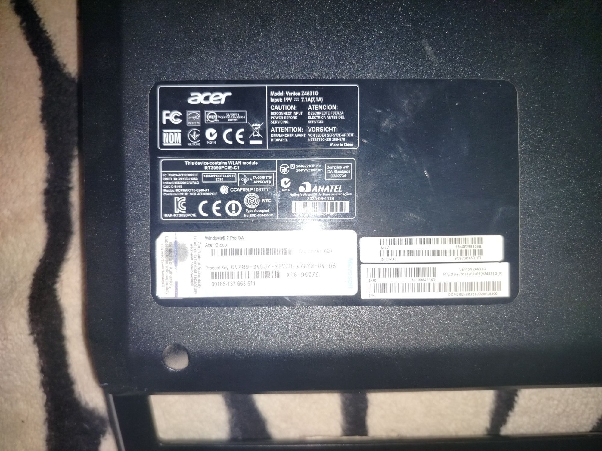 Acer telewizor komputer