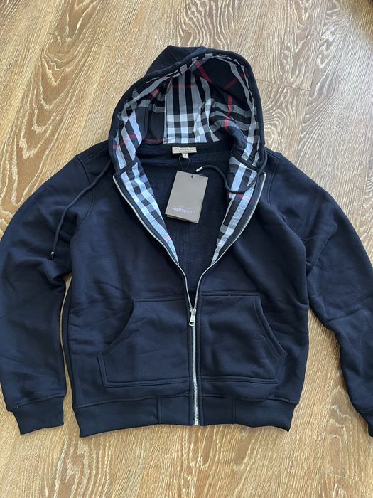 Зіп худі burberry на флісі, зіпка барбері на флисі