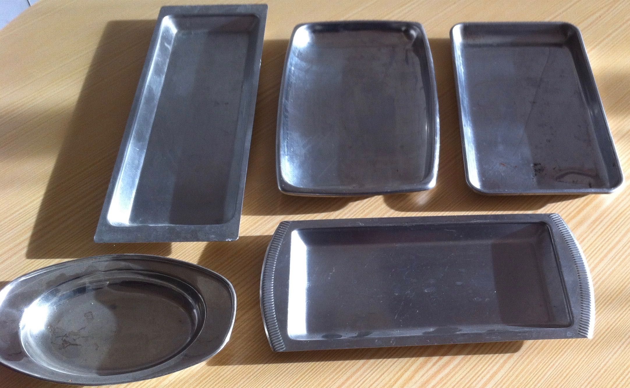 conjunto de travessas em inox