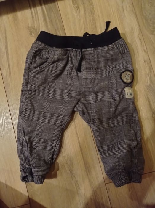 Elegancki komplet ubranko dla chłopca 68 74 smyk jak nowe krata