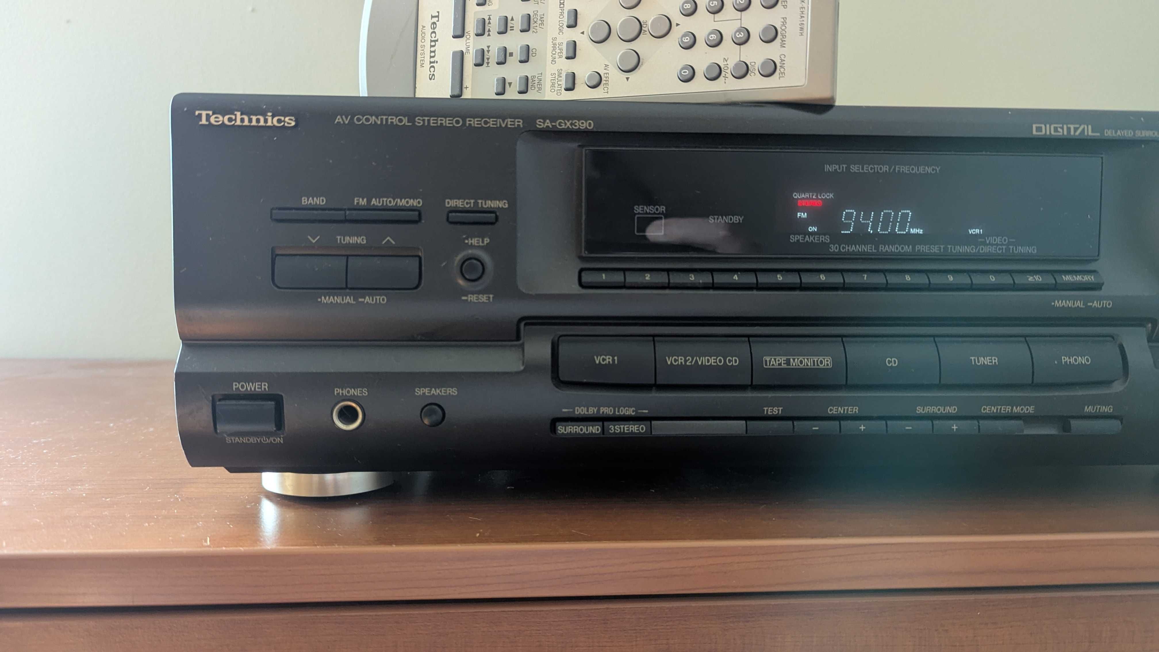 amplituner Hi-Fi -  Technics SA-GX390 z pilotem
