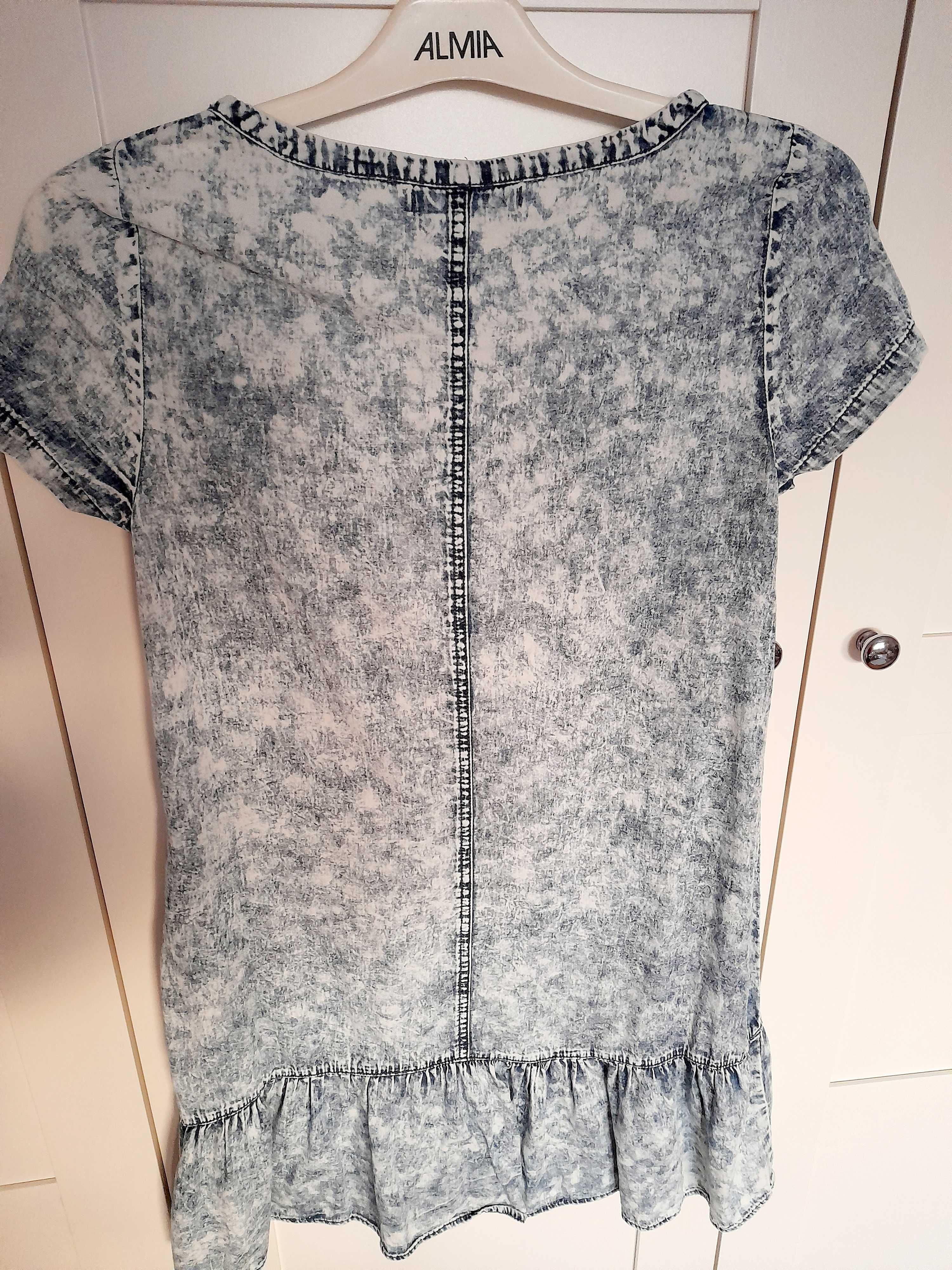 Sukienka ala jeans dżins z falbanką House 34 XS