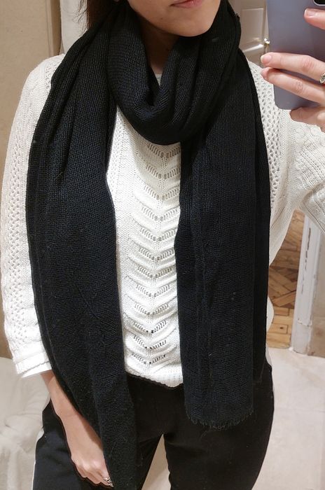 Cachecol preto quente