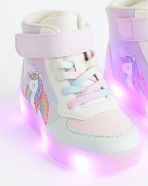 Unicorn, jednorożec, buty świecące podeszwa led, diody