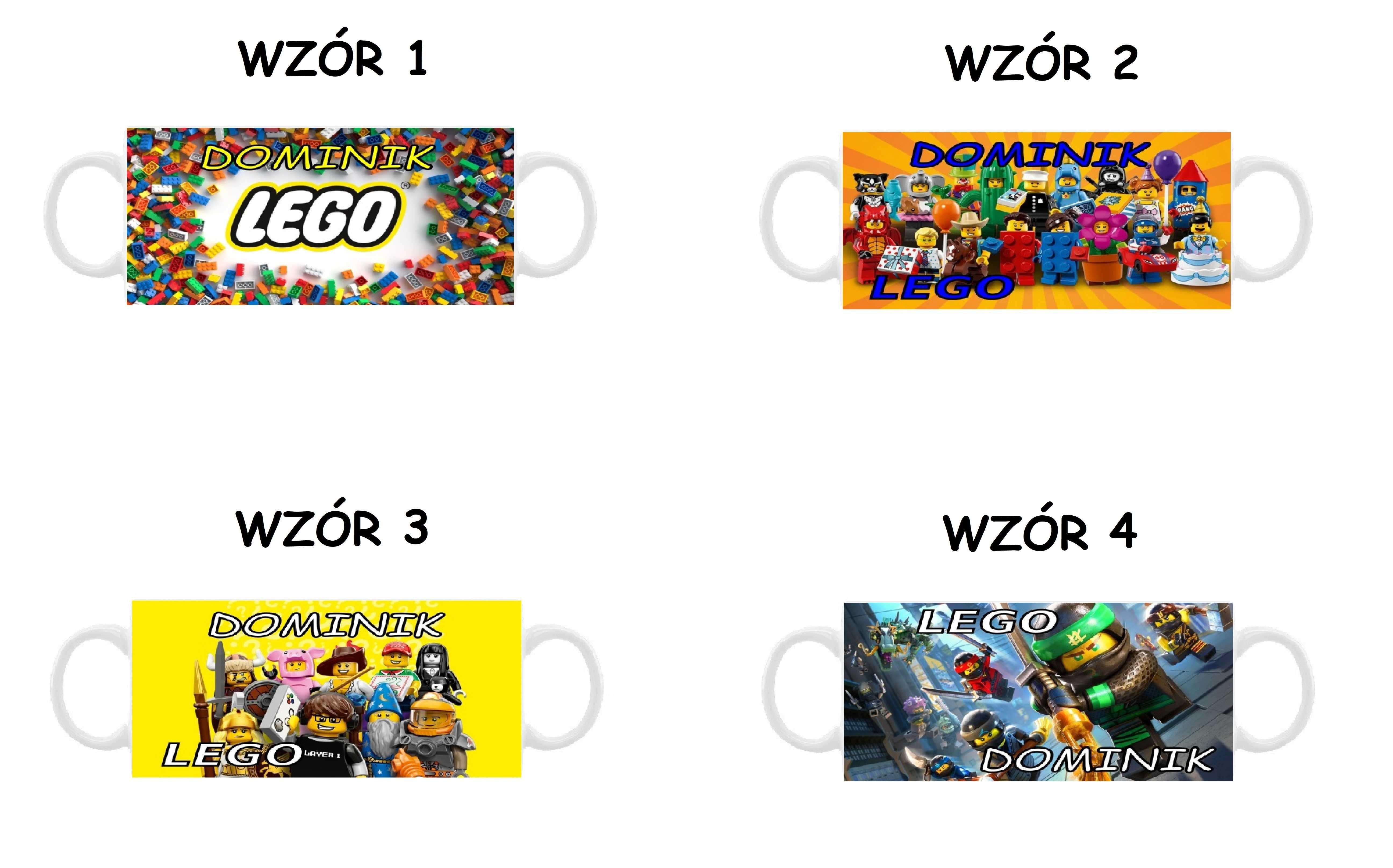 Kubek z nadrukiem Lego, różne wzory + imię