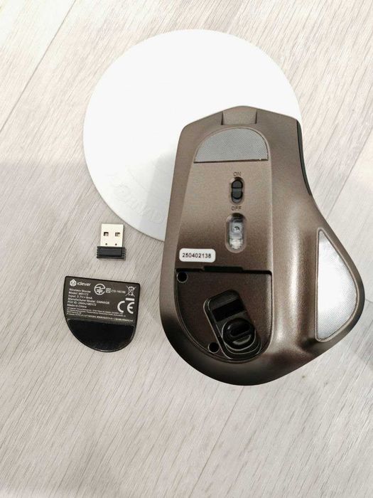 Ергономічна бездротова миша iClever MD172 — Bluetooth + 2.4G mouse