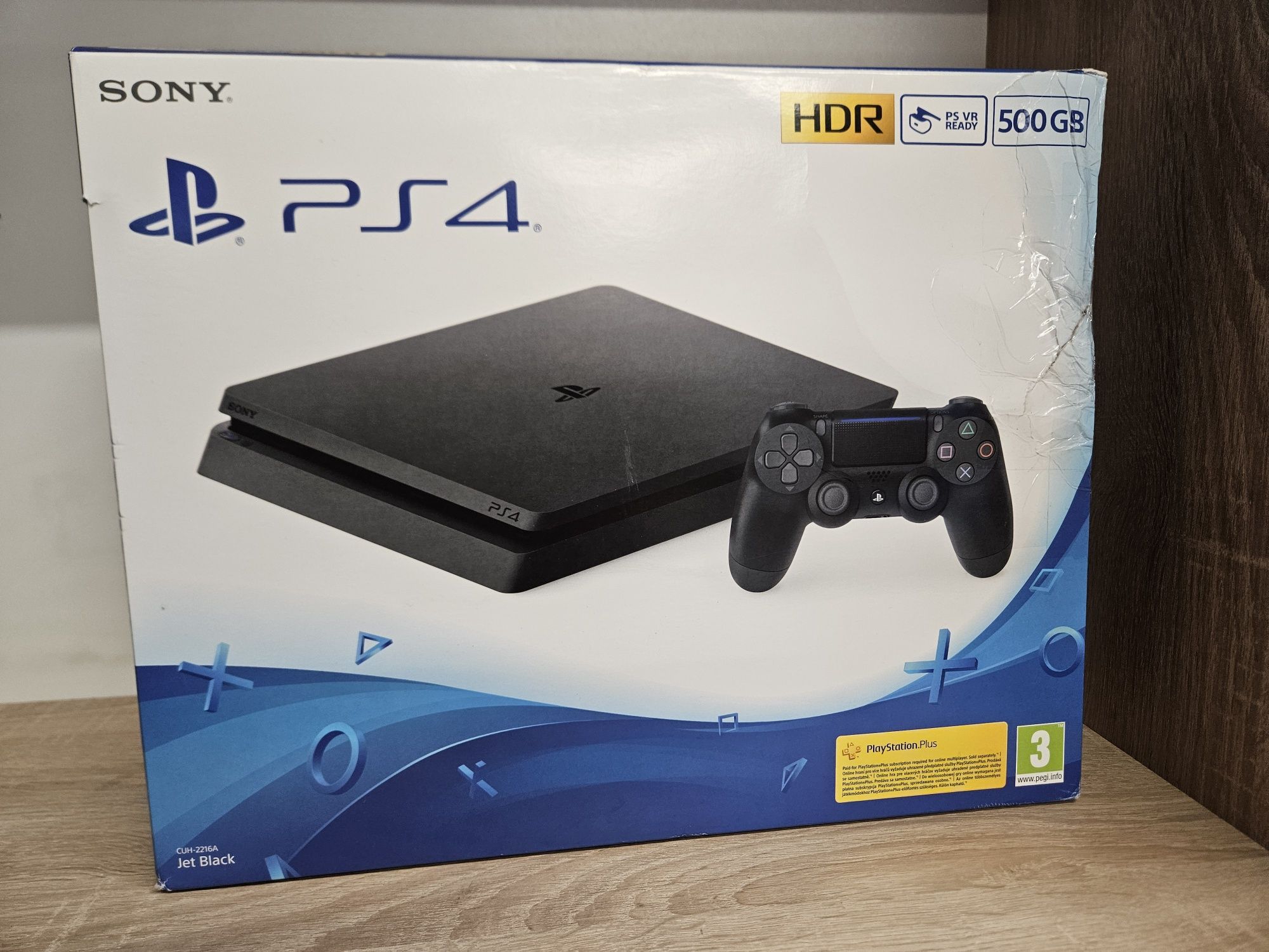 Konsola Sony Ps4 PlayStation Slim 500GB Pad Model CUH-2216A Komplet