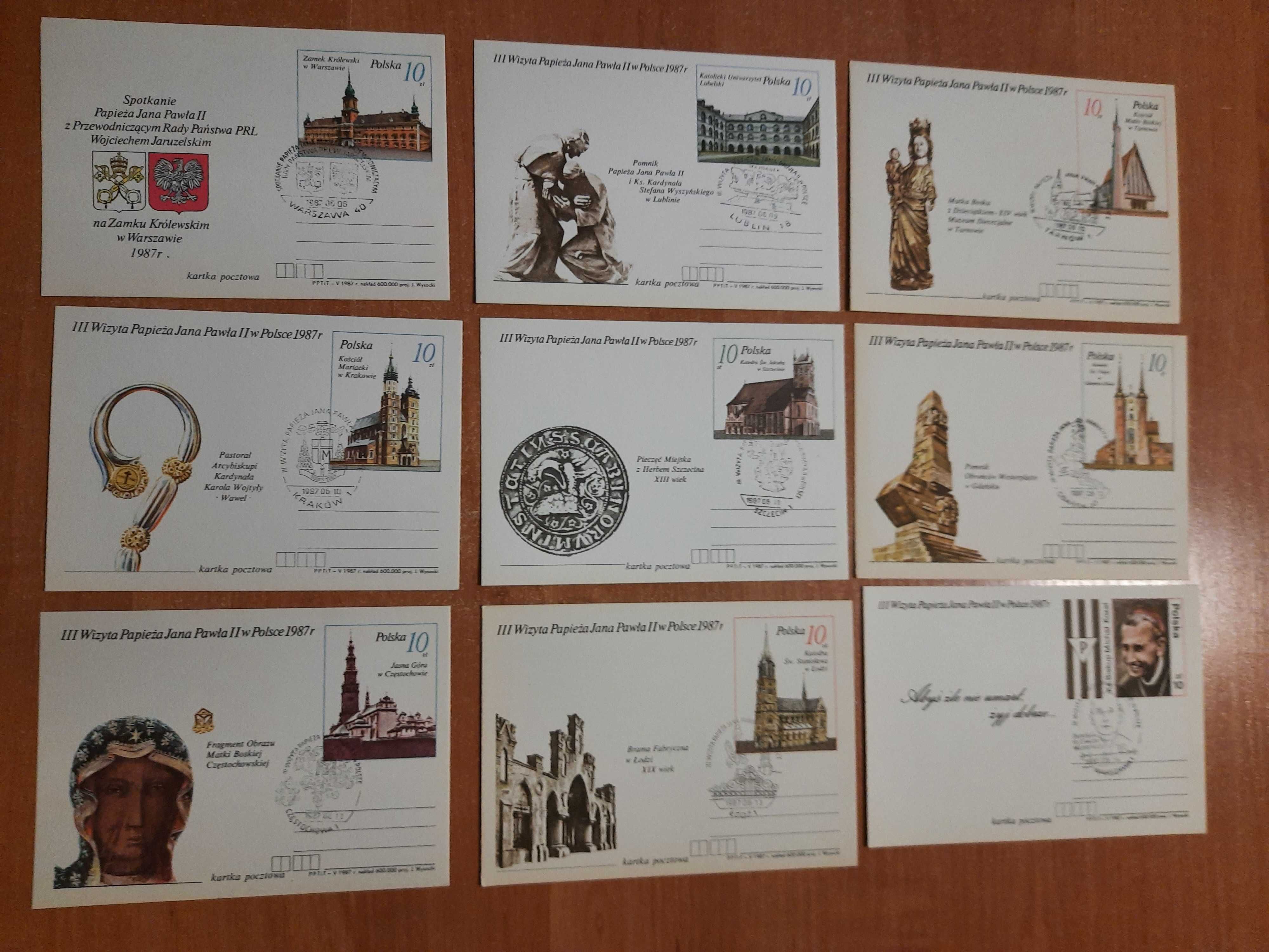 Koperty FDC, kartki pocz. ( 30stk ) -stemple okolicznoś/1 dzień obiegu