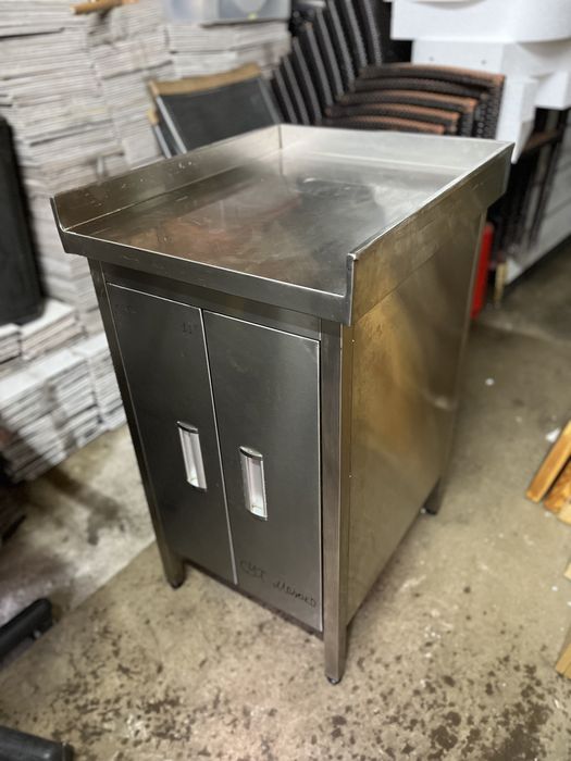 Стіл тумба металевий барний з нержавійки