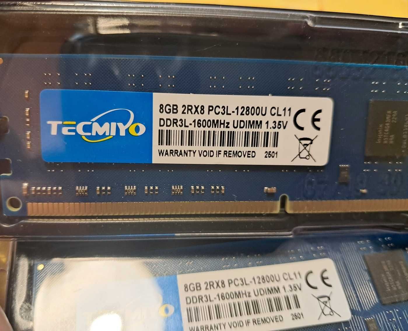 Pamięć 16GB w dwóch kościach 2x8GB  zestaw dual chanel