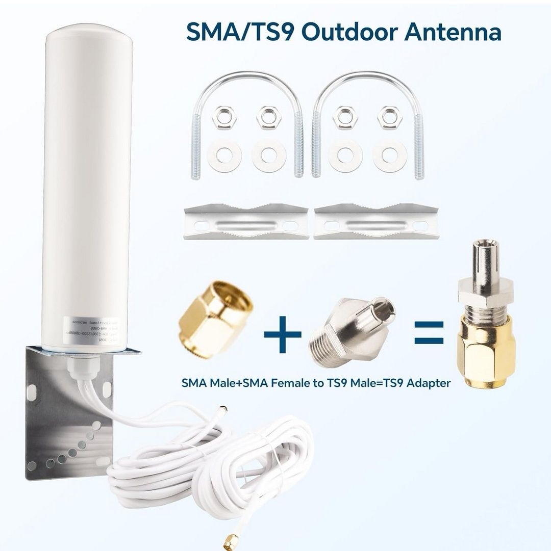 Antena zewnętrzna Bombrier 4G 5G SMA/TS9 do CPE - Nowa