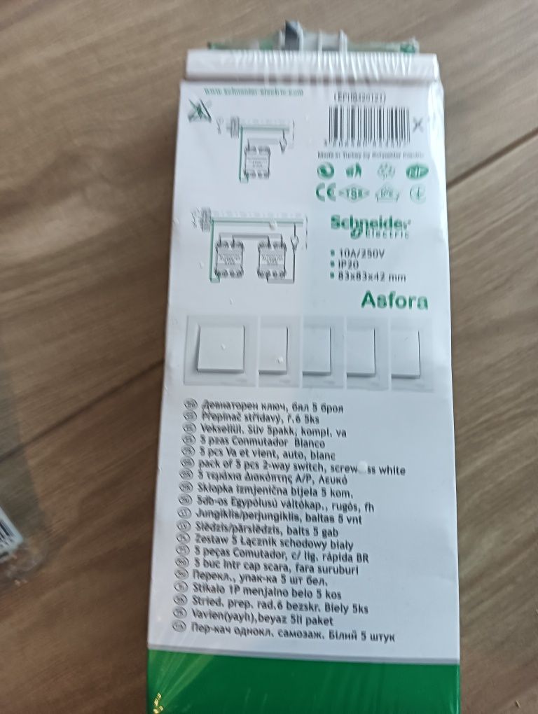 8 Interruptores comutadores Novos -Embalados Asfora Schneider Eletric*